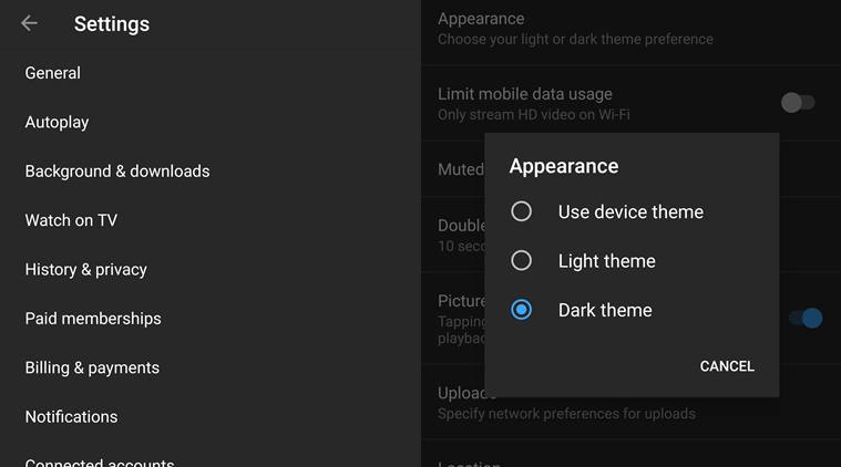 How To Enable Dark Mode On Whatsapp Instagram Youtube Twitter And More Technology News The Indian Express