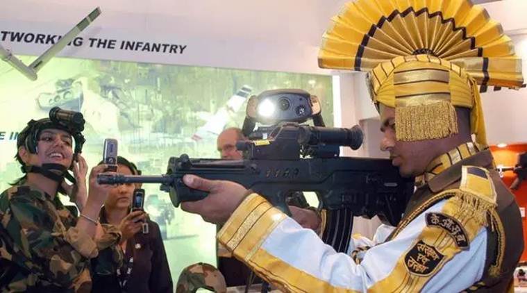 Defence expo, Yogi Adityanath, Indian Army, Defence Expo Lucknow, Rajnath Singh, Defence, Indian Express