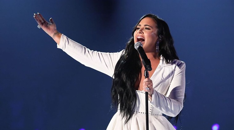 Demi Lovato Receives Standing Ovation For Comeback Gig At Grammys Entertainment News The Indian Express