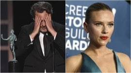SAG awards, SAG speeches, sag winners, once upon a time in hollywood, brad pitt, jennifer aniston, phoebe waller bridge, leonardo di caprio, robert de niro