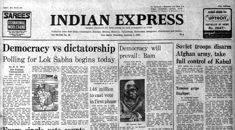 January 3, 1980, Forty Years Ago: India To Vote 