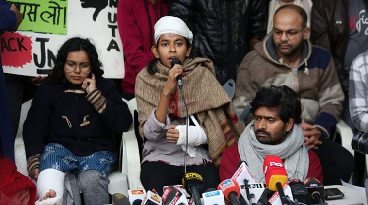 JNU, JNU violence, Aishe Ghosh, JNUSU, JNUSU president, JNU students union, ABVP, delhi news, indian express, RSS, Delhi news