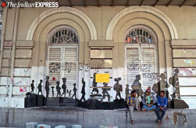 caa protests, caa news, presidency university, jadavpur university, graffiti, street art, art resistance, kolkata, indian express