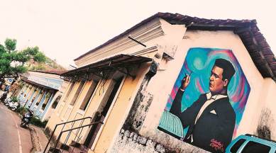 goa festiv season, life in goa, Graffiti artist FN Souza, Solomon Souza, indian express news