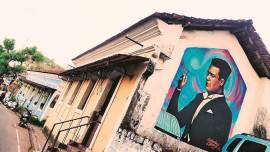 goa festiv season, life in goa, Graffiti artist FN Souza, Solomon Souza, indian express news