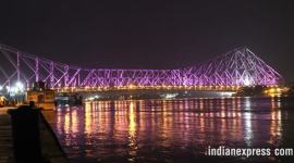 pm modi in kolkata, modi in kolkata, modi visit to kolkata, howrah bridge, light and sound show at howrah bridge, kolkata port trust, kolkata city news