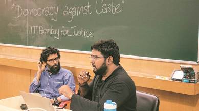 mumbai news, mumbai city news, maharashtra news, IIT bombay, talk on caste, democracy against caste, indian express news