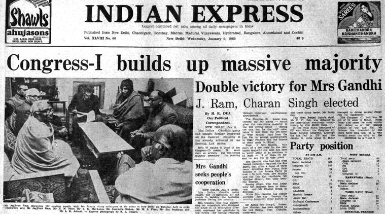 Forty years ago, January 9, 1980: An Indira Victory | The Indian Express