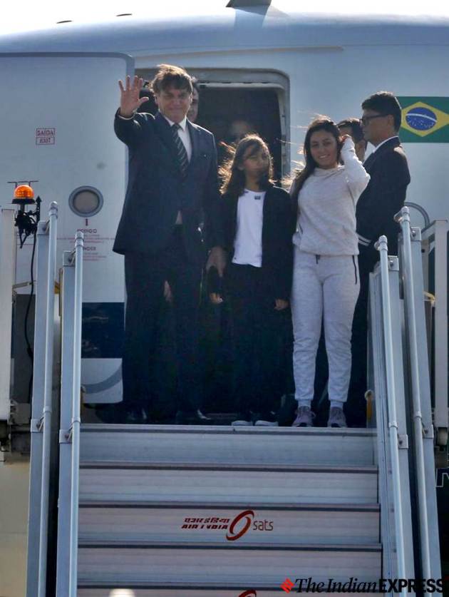 jair bolsonaro in india, brazil president ceremonial reception, republic day chief guest, rashtrapati bhavan, india-brazil relations, pm narendra modi, president ramnath kovind, indian express