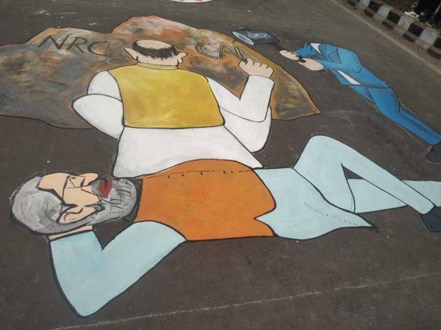 Jamia, Jamia University, Jamia protests, Jamia CAA protests, Jamia protests CAA, CAA protests Jamia, Jamia graffiti, CAA protests, India news, Indian Express