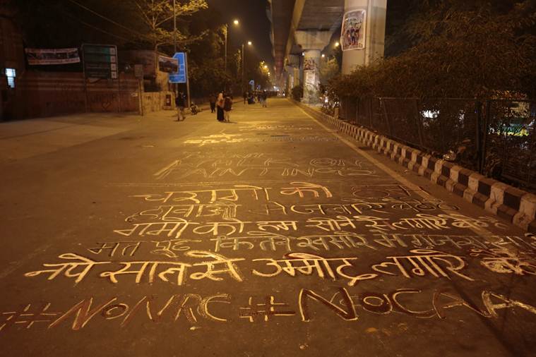 Weeks after campus was stormed, Jamia is fighting back — with some street art