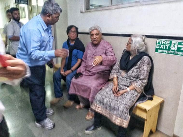 Shabana Azmi, Shabana Azmi car accident, Shabana Azmi injured, Javed Akhtar, Mumbai-Pune highway, Mumbai-Pune highway Shabana Azmi, Mumbai news, city news, Indian Express