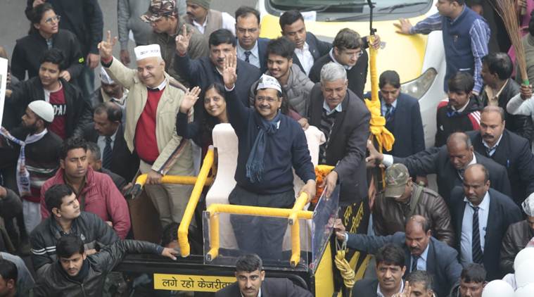Delhi elections: Before filing nomination, Arvind Kejriwal holds mega roadshow