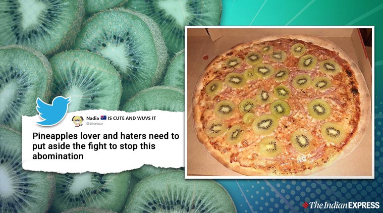 pineapple pizza, kiwi pizza, bizarre food, bizarre food viral tweet, kiwi pizza viral tweet