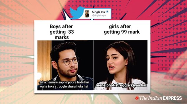 Bollywood, Siddhant Chaturvedi, Ananya Panday, Memes, Nepotism, Twitter, Viral news, Indian Express