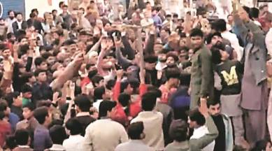 Nankana Sahib violence, Nankana Sahib, Gurdwara Nankana Sahib, Nankana Sahib gurdwara, Nankana Sahib stone pelting, stone pelting at Nankana Sahib gurdwara, India news, Indian Express