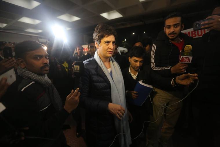 JNU violence, Priyanka Gandhi, Priyanka Gandhi at AIIMS, ABVP, JNUSU, delhi police