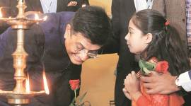 Vadodara news, vadodara city news, piyush goyel, Saurabh Patel, Kevadia colony gujarat, indian express news