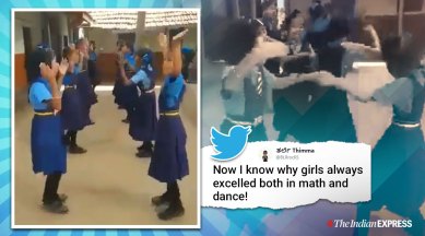 kerala, kerala girls, kerala girls learning tables, girls learning math viral video, twitter reactions, trending, indian express, indian express news