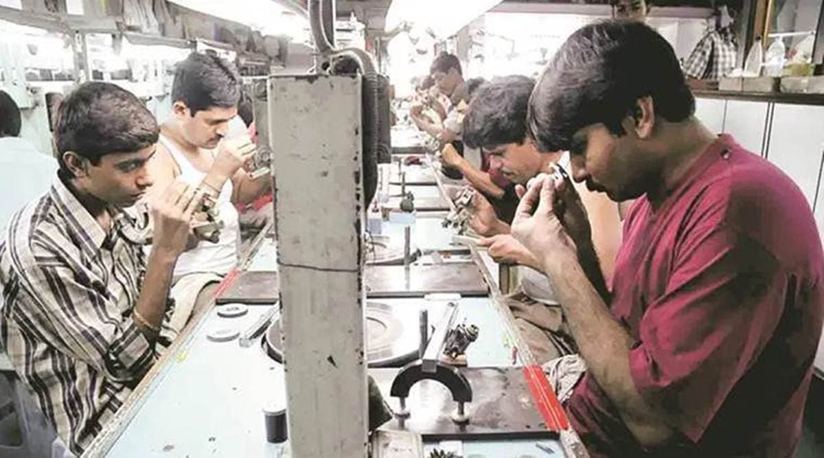 gujarat diamond industry, Nitin Patel, tax on diamond polishers, gujarat diamond factory owners, Surat Municipal Corporation, surat news, gujarat news, indian express news