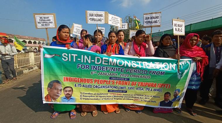 759px x 422px - Tripura: BJP-ally IPFT starts indefinite strike against CAA ...