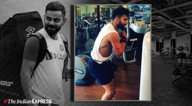 virat kohli, virat kohli fitness, indianexpress.com, fitness goals, indianexpress, celeb fitness, virat kohli fitness videos, nick webby, ballistic training virat kohli, banded side jumps, banded jumps training, Lying Medicine Ball Partner Chest Pass,
