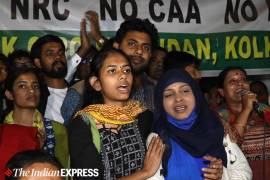 Aishe Ghosh Jadavpur University, Aishe Ghosh Jadavpur University speech, Aishe Ghosh Jadavpur University photos, Aishe Ghosh photos, Aishe Ghosh Kolkata pictures, indian express news