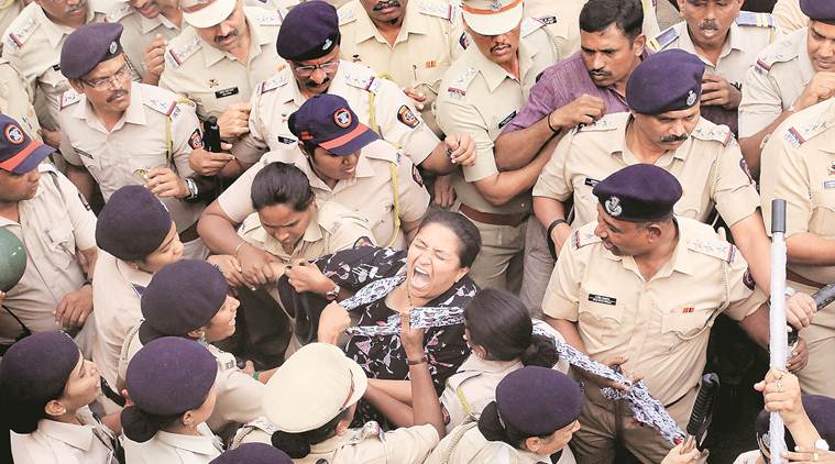 Mumbai Police, Mumbai long march, mumbai arrest, mumbai news, maharashtra news, indian express news