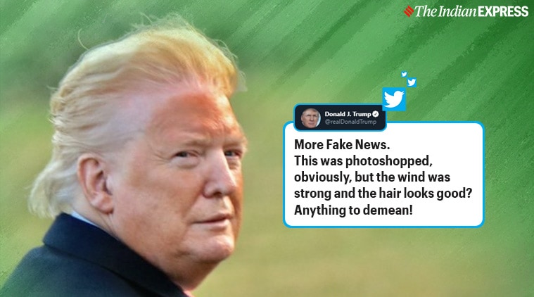 Donald Trump claims viral photo showing tan line is fake news