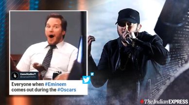 Oscars, Oscars 2020. Eminem Oscars, Eminem lose yourself Oscar video, Oscar 2020 winners, Oscars winner list, trending, indian express, indian express news