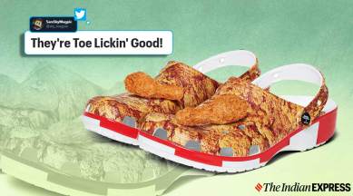 Netizens cringe as KFC teams up with Crocs to come up with fried chicken  footwear | Trending News,The Indian Express