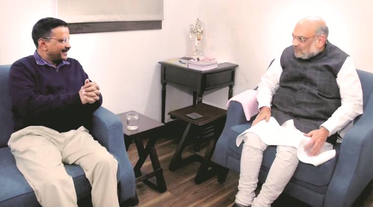 Arvind Kejriwal calls on Amit Shah in first meeting after elections