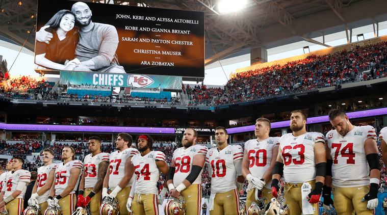 Kobe Bryant honoured during Super Bowl LIV pre-game