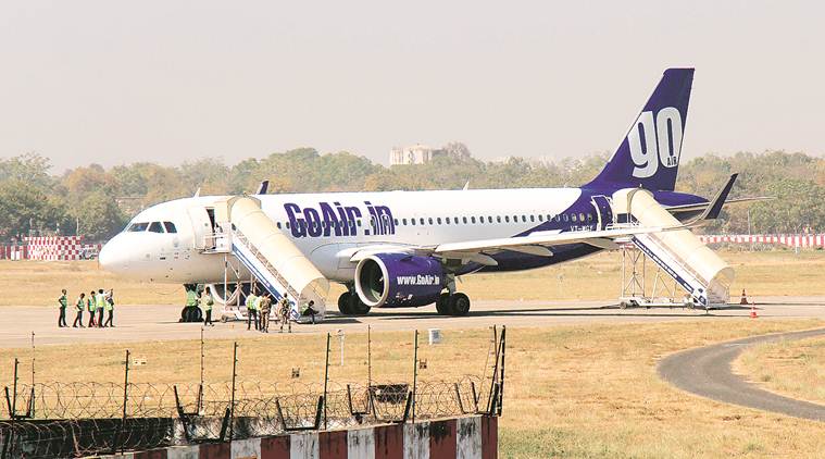 Ahmedabad airport, Flight engine catches fire, bird-hits plane, Ahmedabad news, gujarat news, indian express news