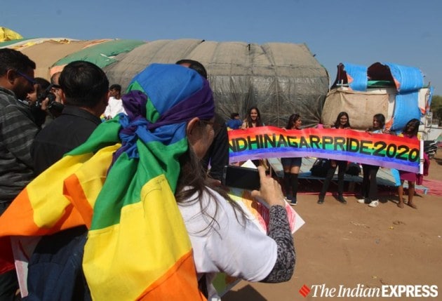 Gandhinagar queer pride parade photos, pride parade gujarat, gujarat pride parage gandhinagar pictures, indian express news