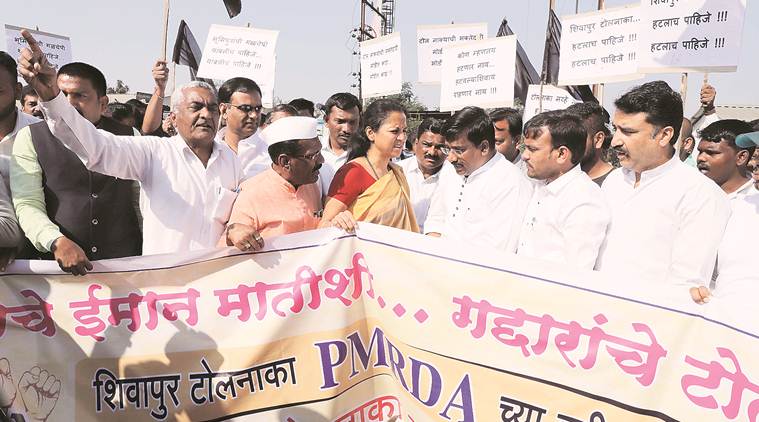 Khed-Shivapur plaza Protest, Pune-Satara Highway toll, Pune and Pimpri-Chinchwad Commuters, Mumbai-Bangalore highway toll-plaza, Pune news, maharashtra news, indian express news