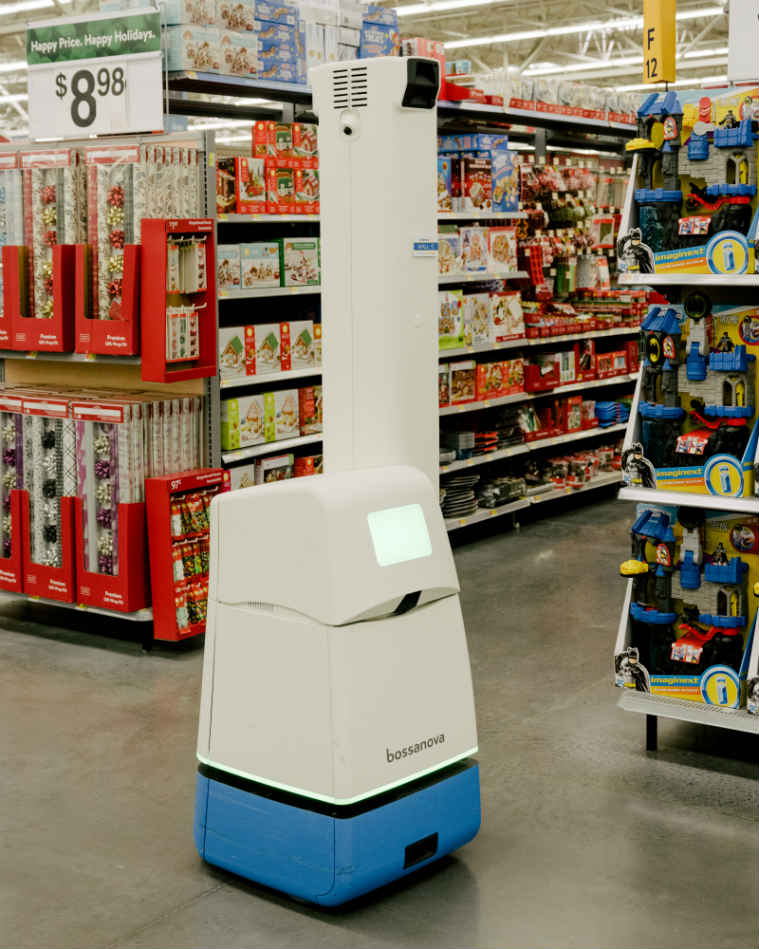 robots, robots in supermarkets, robots in shops, supermarket robot, industrial robots, wall-e, Walmart robots