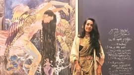 mural painting at Shaheen Bagh, protests against CAA-NRC, artist Shilo Shiv Suleman, Constitution of India, Mahatma Gandhi, indian express news