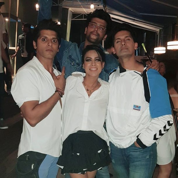 karanvir bohra, nia sharma, ravi dubey with kushal tandon