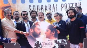 Suriya launches Soorarai Pottru track Veyyon Silli aboard SpiceJet flight
