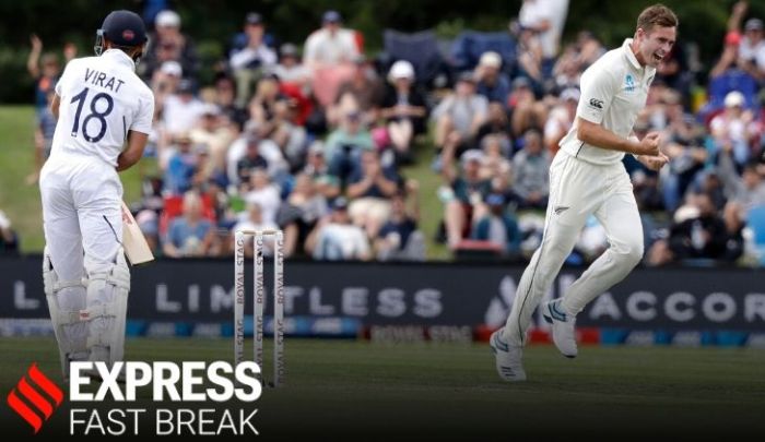India vs New Zealand 2nd Test, India batting at Christchurch, virat Kohli out