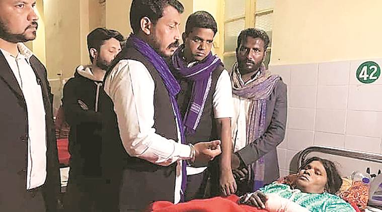 Chandrashekhar Azad, Chandrashekhar Azad in kanpur, Chandrashekhar Azad kanpur hospital, Chandrashekhar Azad meets dalits in kanpur