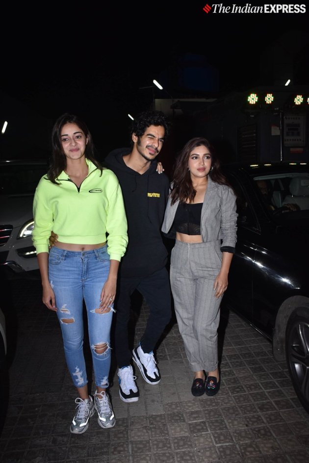 ananya panday, ishaan khatter bhoot screening