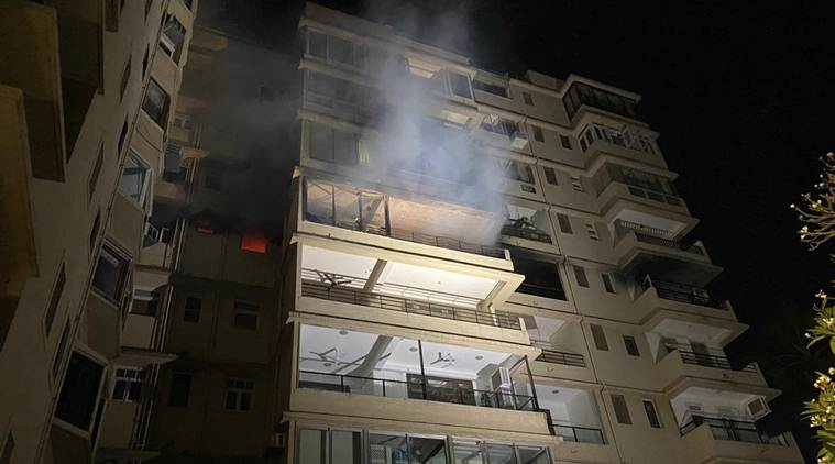 Mumbai: Fire breaks out at highrise in Malabar Hill, rescue ops underway
