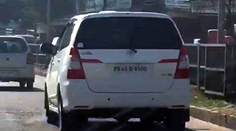 Mohali DC’s vehicle has tinted glasses that he can’t see
