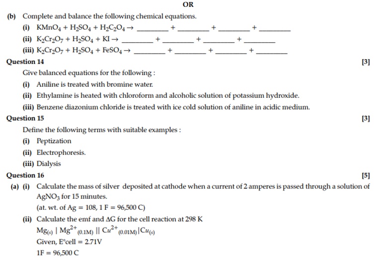 CISCE ISC Chemistry sample question paper: Practice before the exam ...