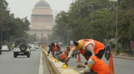 delhi beautification 759 donal trump india visit,trump modi meet, trump delhi visit, trump delhi visit date, trump delhi beautification, indian express