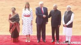 US President Donald Trump, First Lady Melania Trump, US President Donald Trump in Rashtrapati Bhavan, US President Donald Trump dinner menu India, Indian Express news