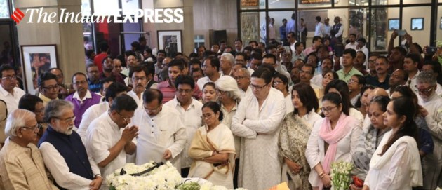 mamta banerjee at tapas pal funeral
