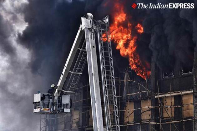 Mumbai fire, Mumbai GST Bhavan fire, GST Bhavan fire, GST Bhavan fire Mumbai, Mumbai fire GST Bhavan, Mumbai Fire Services, Mumbai news, city news, Indian Express